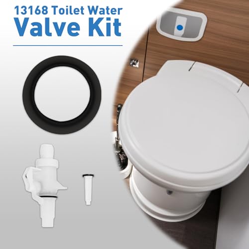 Image of 13168 Toilet Water Valve Kit, Leak-Resistant High-Performance RV Toilet Water Valve Kit Fit for Thetford Aqua Magic V High Low Model Toilets