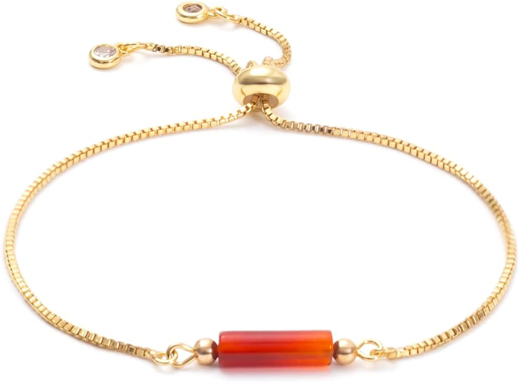 Raw Carnelian Bracelet, Adjustable Bracelet, Crystal, Gold Adjustable Bracelet