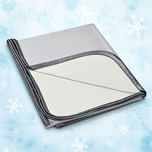 Ibune Cooling Blankets For Hot Sleepers, 50" X 70" Cold Blankets For Sleeping With Double Side Enhanced Cooling Q-Max >0.46, Skin-Friendly Breathable Cool Blankets For Bed #TOP1