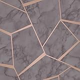 Fine Decor Fine Decor Heavyweight Wallpaper Fractal Marble Charcoal FD42266 Full Roll
