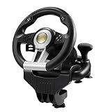 ● 5 EN 1 RUEDA DE CARRERAS: Este volante de carreras proporciona una experiencia de carreras sin igual y es compatible con Xbox One, Playstation 3, Playstation 4, sistemas de conmutación y PC para asegurar la compatibilidad cruzada con los mejores juegos de carreras ..