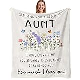 Julazy Aunt Gifts Blanket 50'X60', Auntie Gift Ideas, Aunt Birthday for Women, Gifts from Niece/Nephew, Best Auntie Present for Mothers Day Christmas