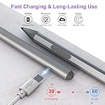 Surface Pen - Surface Pro Pen Stylus for Surface Pro 11/9/10/8/X/7/6/5/4/3, USB-C Fast Charge, 4096 Pressure Sensitivity, Palm Rejection Surface Pen for Surface Go 2/3/4/Book/Laptop/Studio - Image 4