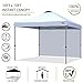 MASTERCANOPY Durable Pop-up Canopy Tent with 1 Sidewall (10'x10',White)