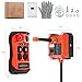 2 Channel Button Industrial Wireless Overhead Hoist Crane Radio Remote Control 110V Transmitter and Receiver for Lift Winch Electric Chain Hoist Crane Remote Control