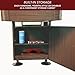 Hathaway Challenger 12 Ft Shuffleboard Table for Family Arcade Game Room - With Poly-Coated Playfield, Built-In Scorer & Cabinet, Climate Adjusters, Leg Levelers, 8 Pucks, Brush & Wax - Walnut Finish