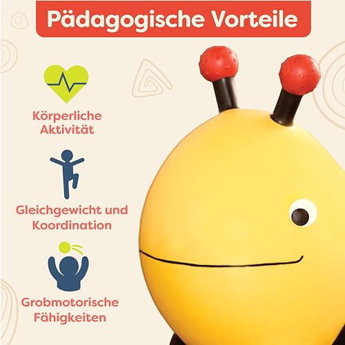 Hüpftier B. toys Biene mit Handpumpe 49 cm für Kinder