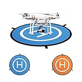 Kiowonドローン ランディングパッド 蓄光 折りたたみ式 両面使用可 着陸パッド エプロン for DJI Mavic Pro/Mavic 2/Mavic Air/DJI Spark/DJI Tello (75cm)