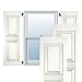 Ekena Millwork RWR18X034WHP Exterior Real Wood Pine Raised Panel Shutters (Per Pair), 18" W X 34" H, White