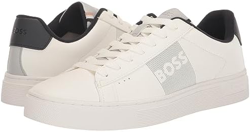 BOSS Men's Rhys Low Profile Cupsole Sneaker with Side Logo, Cloud White, 13 | Image 6