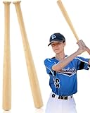 Wettarn 2 Pcs Mini Baseball Bats Miniature 27 Inch Wooden Bats Unfinished for Crafts for Painting DIY Craft Projects Ball Sports Party Decor Favors Gifts
