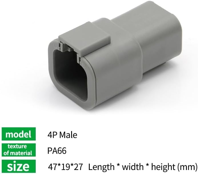 10Sets 2/4 Pin DTP Wire Connector DT06-2S Waterproof Automotive Connectors(2P with Terminal)