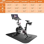 Treadmill Mat,Bike Mat,Stationary Bike Mat,Foldable Treadmill Mat for Hardwood Floors and Carpet.for Exercise Bike,Exercise Equipment Indoor Cycles,Rowing Elliptical (23.6" X 47.5") - Image 2