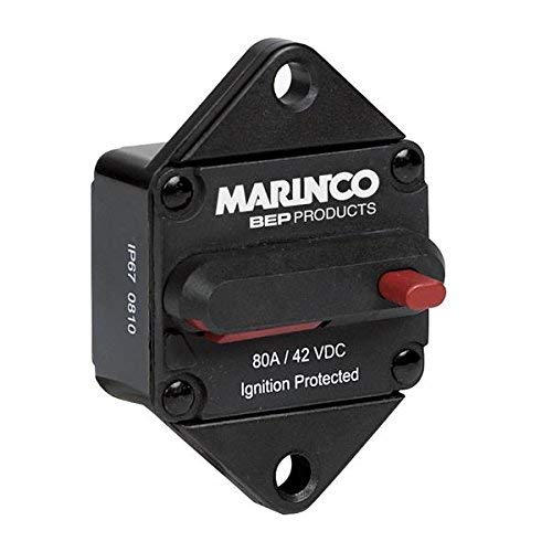 Marinco Breaker CB 70A - HD - SWITCHABLE Reset - Panel Mount
