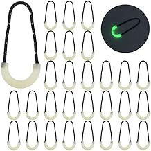 20 PCS Heavy Duty U Shape Nylon Zipper Pulls Zipper Tags Zipper Extension Replacement for Cord, Backpacks, Jackets, Traveling Cases, Luggage, Purses, Handbags Luminous