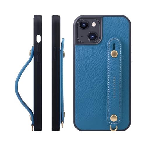 HANATORA for iPhone 15Plus �P�[�X �{�v �ϏՌ� �w�ʃx���g �X�}�z�P�[�X �X�}�z �X�^���h�@�\ �l�b�N �X�g���b�v �t�� �G���{�X���U�[ �M�t�g �}�O�l�b�g�Ȃ� �u���[ �C�h�� NGH-15Plus-Bluehydra