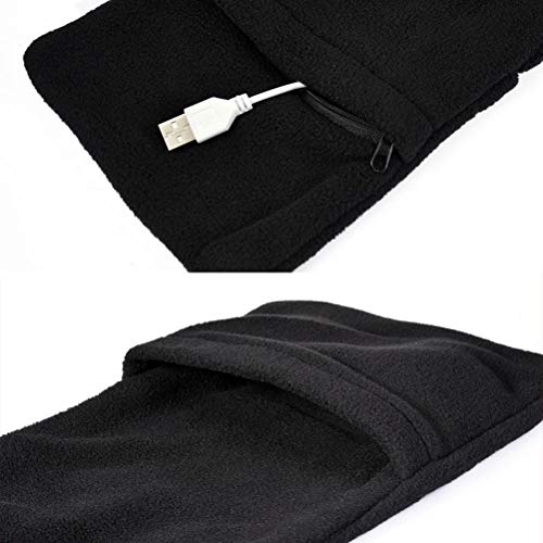 Cachecol aquecido, xale USB elétrico quente no pescoço para homens e mulheres com bolsos