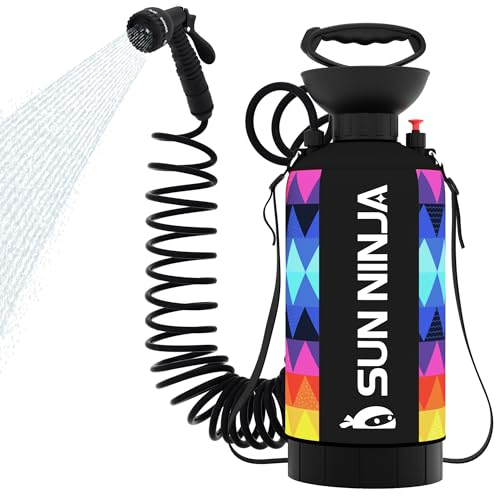Image of SUN NINJA Portable Shower, Camping Shower with 7 Mode Shower Head