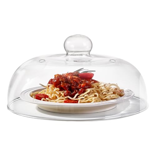 10 Inch Borosilicate Glass Microwave Splatter Cover for Food, Tall Splatter...