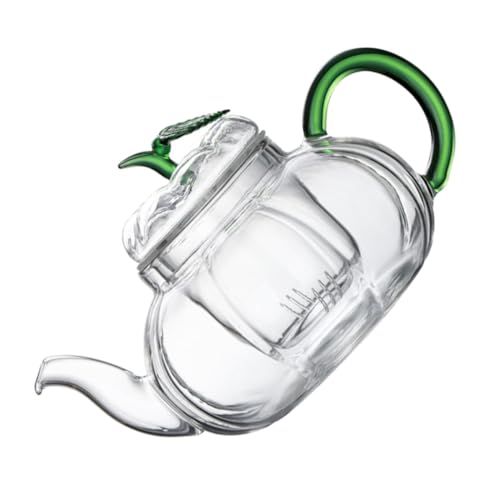 Luxshiny 600ml Heat-Resistant Glass Tea Kettle with Infuser