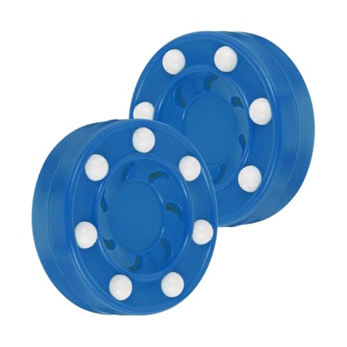 Happyyami 2Pcs Roller Hockey Puck for Training and Game Use Shockproof Core High Impact Stability for Play for Adults and Roller Hockey Practice