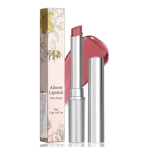 Honey Lipstick, Pink Hydrating Lipstick Tinted Lip Balm, Nourishing Lasting Moisturising Tint Lip Care Makeup For Dry (Pink)