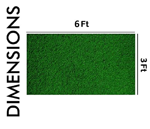 Image of Yellow Weaves 45 Mm High Density Artificial Grass Carpet Rectangular Mat For Balcony,Lawn,Door(6 X 3 Feet),Green