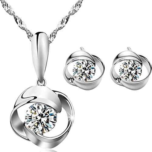 スワロフスキー ネックレス ピアス セット レディース 日本製 シルバー925 誕生日 プレゼント ギフト ラッピング 金属アレルギー対応