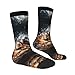 XZDWPY Rugby on Fire Unisex Mid-Calf Socks 2 Black-1 Polyester Skin-Friendly Moisture-Wicking Fashionable Crew Socks