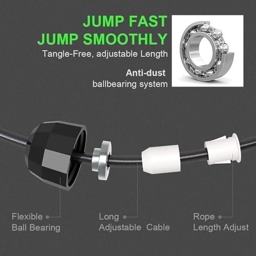 Image of Adjustable Jumping Rope For Man Skipping Rope For Women rassi jumping Skipping For Jump For Men Gym Ropes /Exercise Ropes For Workout