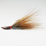 (Brown) Key West Bonefish Bucktail Jigs - Straight - 1/4 oz - 3 Pack