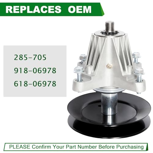 54 Inch Deck Spindle Assembly Fit for Cub Cadet RZT L54 S54 ZT1 54 XT1 ST54 ZT2 54 XT2 54 GX54 Troy Bilt Mustang XP TB2454 Craftsman T8400 G8400 Z6660 Lawn Mower Replaces 918-06978 618-06978 (2 Pack) by SCBHWJ - Used condition - Image 3
