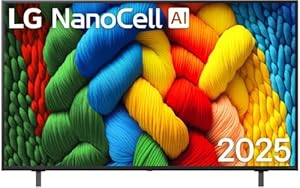 LG 55NANO80A6B TV 55 Zoll (139 cm) 4K NanoCell AI TV (α7 Gen8 4K AI Prozessor, webOS 25, 60Hz) [Modelljahr 2025]