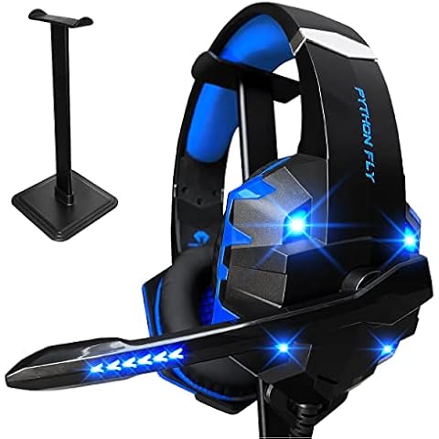 Auriculares Gaming con Micrófono Kaloopp, Luz RGB y Soporte Universal Cover