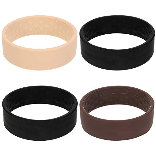 Moguer 4Pcs Silicone Foldable Hair Ring Rope Multifunction Silicone Hairband Elastic Rubber Bands Hair Tie Ponytail Holders Tools for Women Girls Ladies