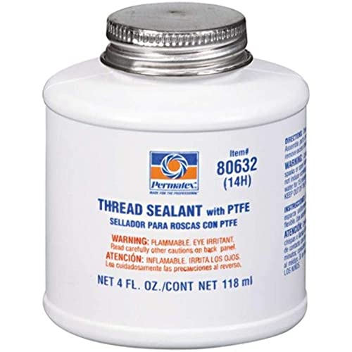 Permatex 80632 Thread Sealant With Ptfe, 4 Oz. , White #TOP1