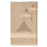 Hochwertiges Material: Hergestellt aus 100 % Baumwolle. Diese bestickten Handtücher sind nicht nur außergewöhnlich weich und hautfreundlich, sondern verfügen auch über eine hervorragende Saugfähigkeit. Der Stoff sorgt für Langlebigkeit und täglichen Komfort, was ihn zu einer herausragenden Wahl für Ihr Zuhause macht