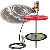 Air Operated Grease Pump, Drum Cap, 0.85L/min Discharge, Industrial Use, Includes 360° Gun 16ft Explosion-Proof Hose, 55 Gallon Drums, for Truck, Farm, Construction Machinery