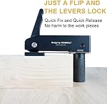 2 Pack 3/4’’ Bench Dog Clamps Bench Dog Hold Down Clamp Fit Tall Work Piece Quick Fix And Release For Workbench MFT 19mm Extended Edition