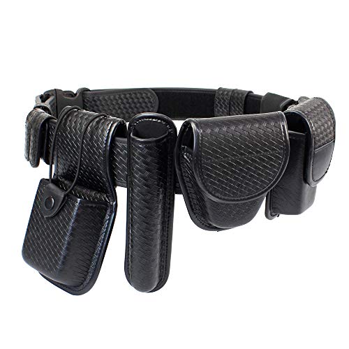 LytHarvest 8-in-1 Police Duty Belt Kit with Pouches, Law Enforcement Utility Belt Rig, Modular Security Guard Equipement, Tactical Utility Duty Belt, Basketweave (Medium) by LytHarvest - Used condition - US$62.16