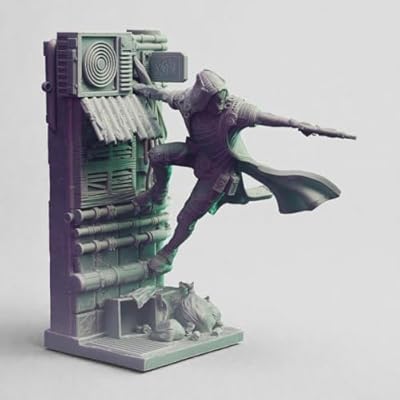 Geek Art Play - Figuras de juego de rol Cyberpunk Assassin Diorama (escala 32 mm, altura 10 cm) | Ya disponible en tu tienda friki favorita! En mundofriki.es!
