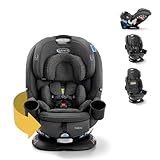 Graco Turn2Me 3-in-1 Rotating Convertible Car Seat, Manchester, Rear-Facing Rotation, Forward-Facing Mode, Highback Booster Up to 100 lbs, Adjustable Headrest & Harness, Steel Reinforced Frame