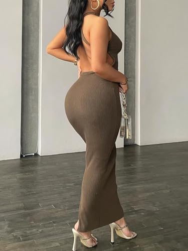 Image of Nimsruc Women Summer Sexy Bodycon Maxi Dress Casual Long Dresses