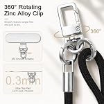 Phone Lanyard with 2 Tether Tab Phone Strap Crossbody Anti-theft Adjustable - Image 4