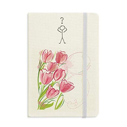Carnet de questions A5 tulipes fleurs aquarelle journal d'écriture
