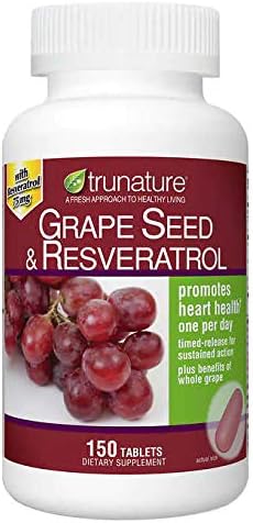 Trunature Grape Seed & Resveratrol 150 Softgels, Bottle