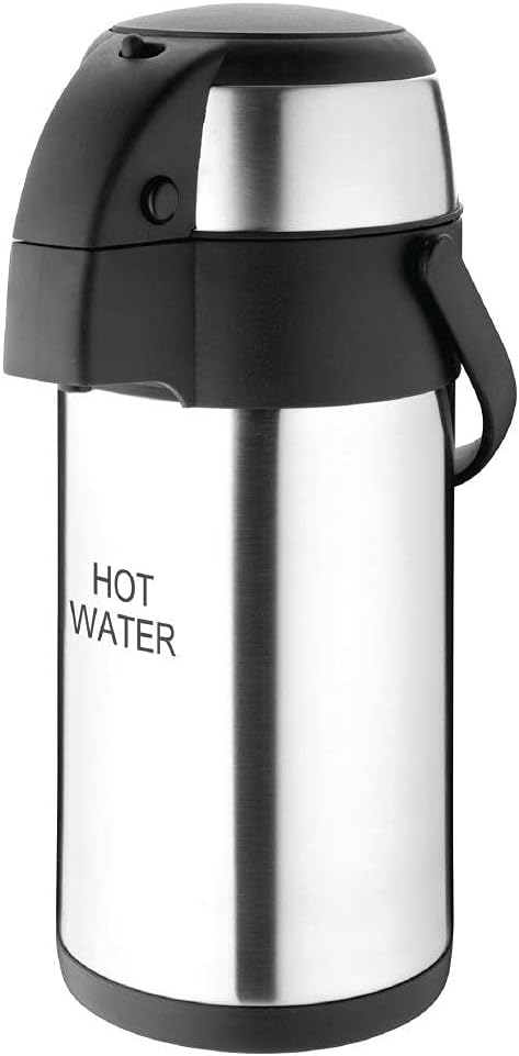 Olympia Pump Action Airpot Thermos Stainless Steel with Swing Carry Handle 3L
