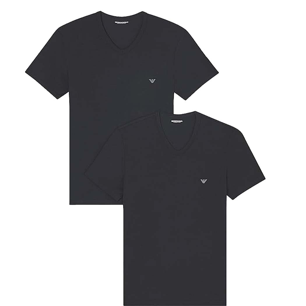 Emporio Armani Core Logoband 2-Pack T-Shirt Confezione da 2 Magliette con Scollo a V Uomo