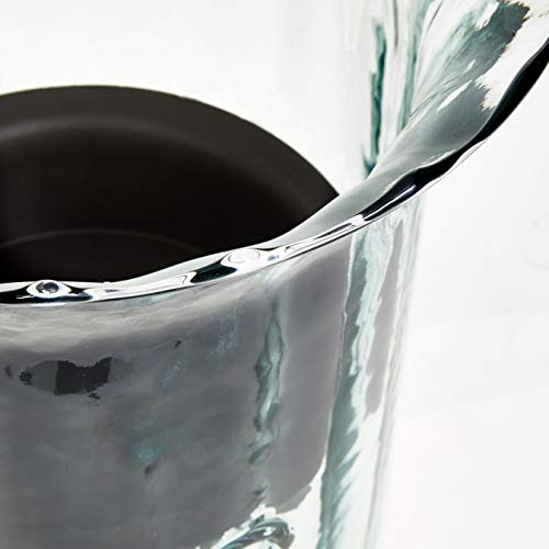 Kalalou Small Ribbed Glass Candle Cylinder, One Size, Brown #TOP1