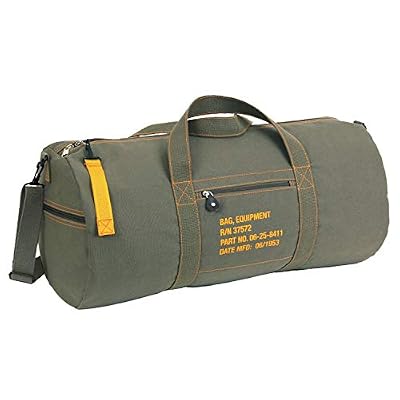 Rothco Canvas Equipment Duffle Bag Travel & Gym Bag with Heavyweight Cotton Canvas Material Great for Storing Gear, Clothing, and More